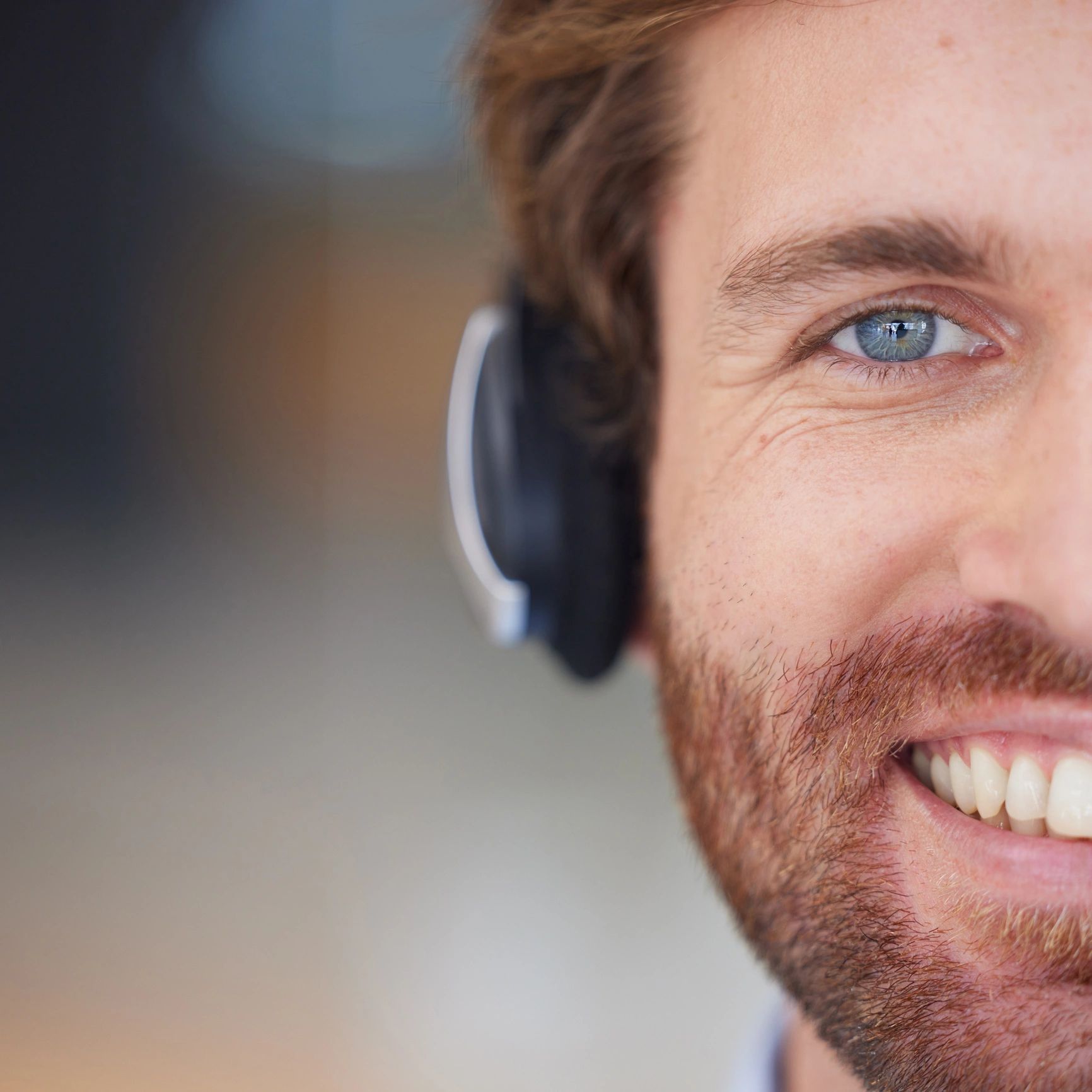 Portrait of a customer support professional wearing a headset